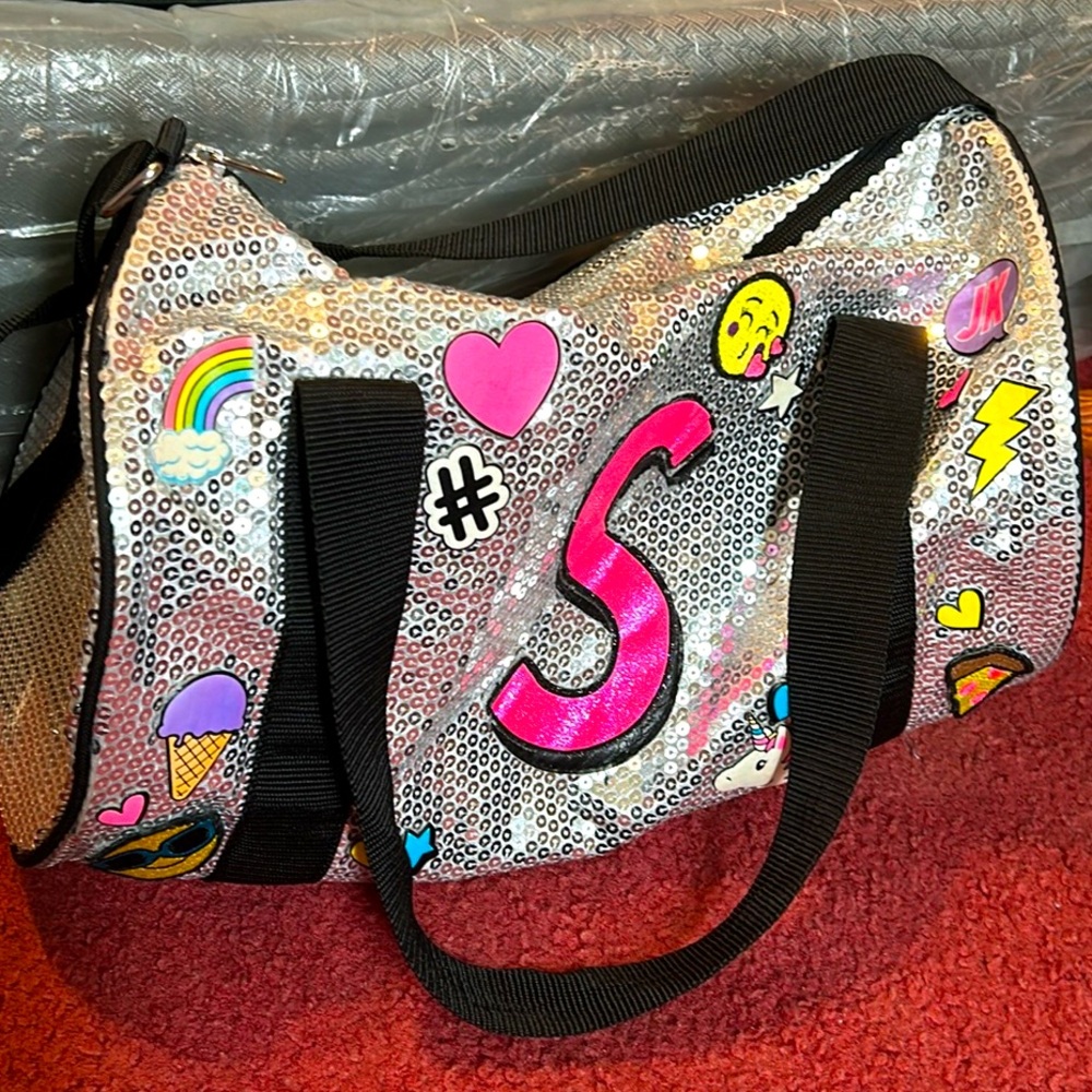 “S” letter Sports Duffel Bag for Girls
